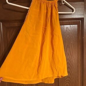 Yellow A-Line Mini Skirt Casual Resort Wear